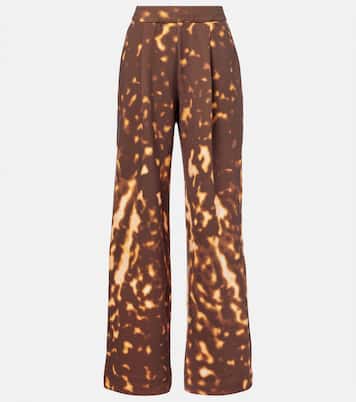 Pantaloni a gamba larga in cotone con stampa  | Dries Van Noten