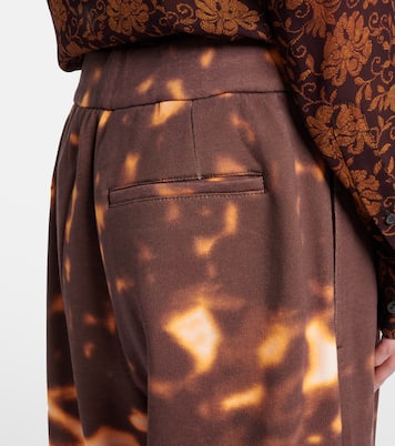 Pantaloni a gamba larga in cotone con stampa  | Dries Van Noten