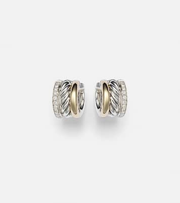 Ohrringe DY Mercer® aus 18kt Gelbgold und Sterlingsilber mit Diamanten | David Yurman