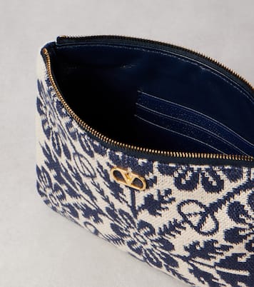 Pochette VLogo en jacquard à fleurs | Valentino Garavani