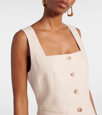 Lucille pinstripe linen vest | Posse