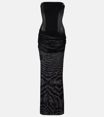 Sheer strapless corset dress | Alex Perry