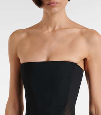 Sheer strapless corset dress | Alex Perry