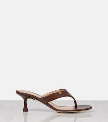 Ascent 55 leather thong sandals | Gianvito Rossi