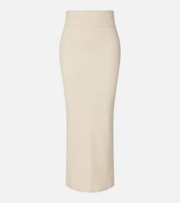 Gonna a colonna in maglia di cotone | Wardrobe.NYC