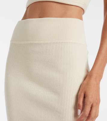 Gonna a colonna in maglia di cotone | Wardrobe.NYC