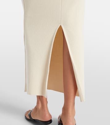 Gonna a colonna in maglia di cotone | Wardrobe.NYC