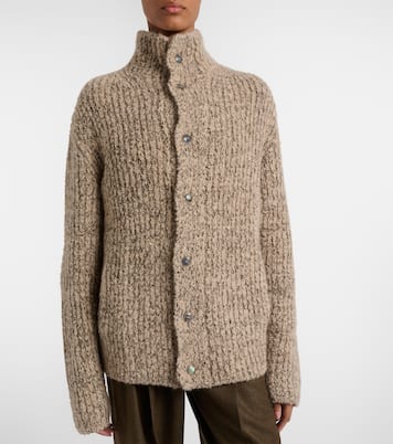 캐시미어 부클레 라브라도라이트 카디건 | God's True Cashmere