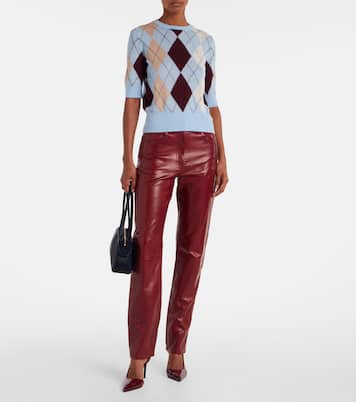 Anders argyle cashmere and mohair top | Khaite