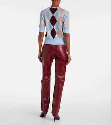 Anders argyle cashmere and mohair top | Khaite