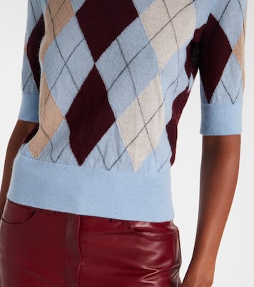 Anders argyle cashmere and mohair top | Khaite