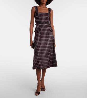 Petra houndstooth wool-blend midi dress | Emilia Wickstead