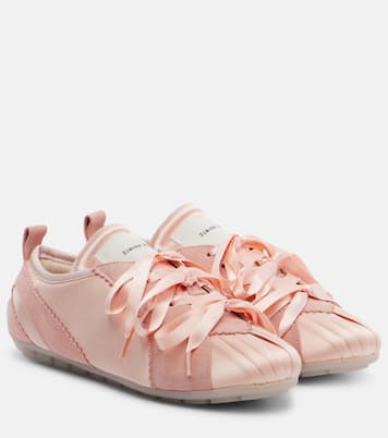 Ballerina Grip satin and suede sneakers | Simone Rocha