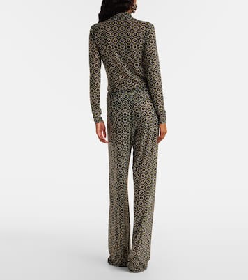 Embellished printed sheer jersey pants | Dries Van Noten