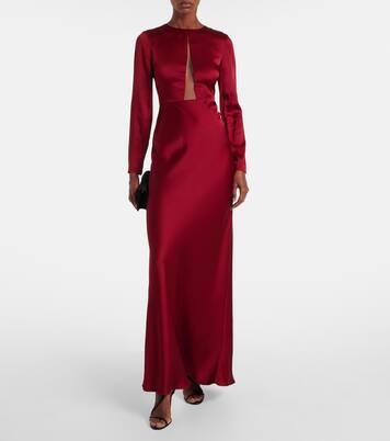 Bird satin maxi dress | Max Mara