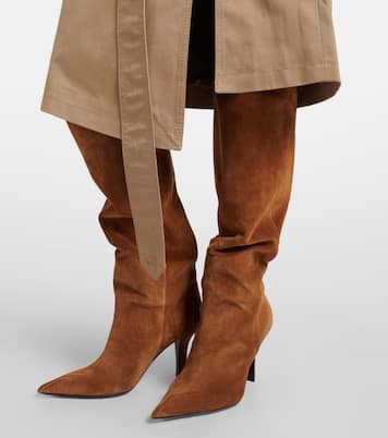 Christine 80 suede knee-high boots | Amina Muaddi