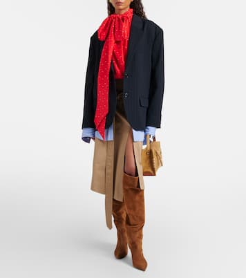 Christine 80 suede knee-high boots | Amina Muaddi