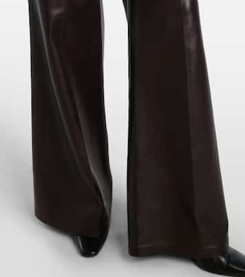 Pantalon évasé à taille haute en cuir | Dorothee Schumacher
