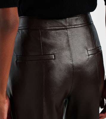 Pantalon évasé à taille haute en cuir | Dorothee Schumacher