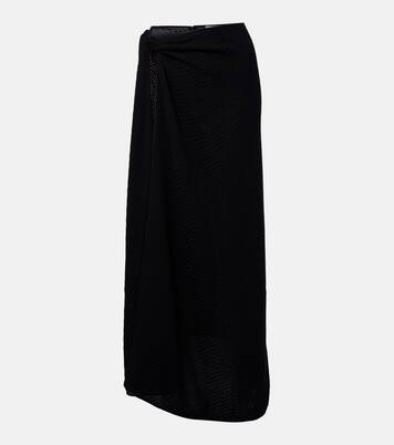 Knitted cotton-blend maxi skirt | Christopher Esber