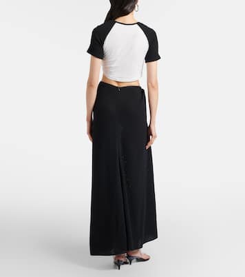 Knitted cotton-blend maxi skirt | Christopher Esber