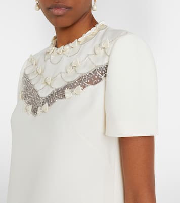 Crepe Couture bow-detail embellished minidress | Valentino