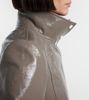 Bestickte Cropped-Jacke aus Vinyl | Courrèges