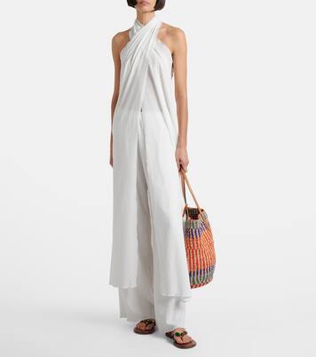 Stella sheer halterneck maxi dress | Jade Swim