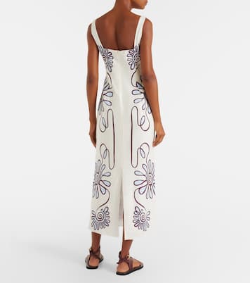 Amaranta printed linen midi dress | Cala de la Cruz