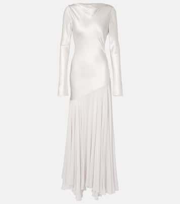 Cordelia silk satin and chiffon maxi dress | Tove