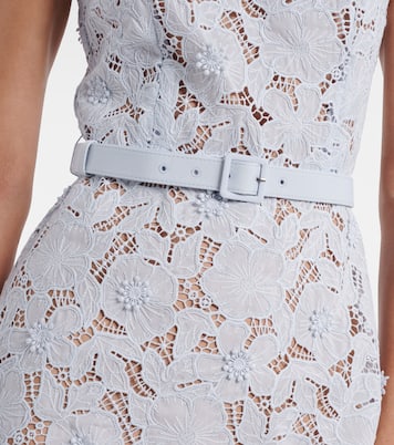 Floral guipure lace midi dress | Self-Portrait