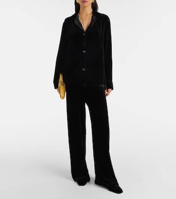 Austin velvet wide-leg pants | Asceno