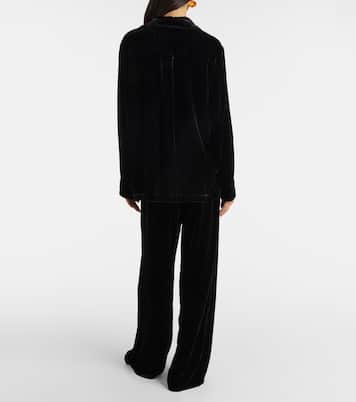Austin velvet wide-leg pants | Asceno