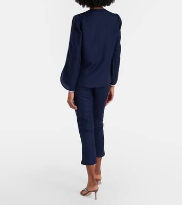 Linen-blend capri pants | Adriana Degreas