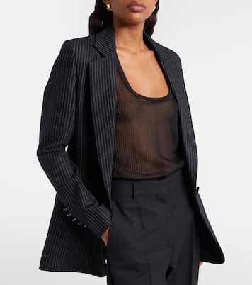 Pinstripe wool-blend blazer | Nina Ricci