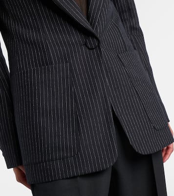 Pinstripe wool-blend blazer | Nina Ricci
