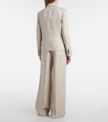 Pantalones anchos de lino y algodón | Brunello Cucinelli