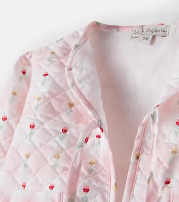 Baby floral quilted jacket and shorts set | Bebe Organic