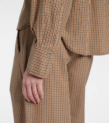 Checked cotton-blend shirt | Vince