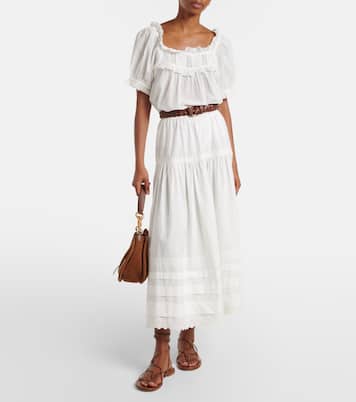 Frances lace-trimmed cotton-blend top | Dôen