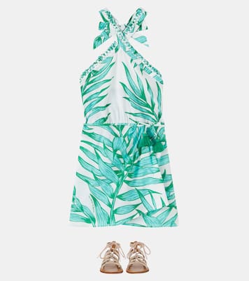 Manon floral halterneck cotton dress | Poupette St Barth Kids
