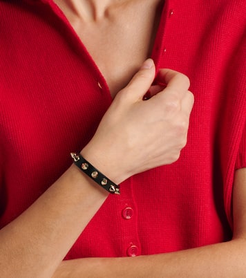 Bracelet Loubilink en cuir à ornements | Christian Louboutin