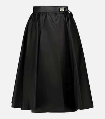 Gonna midi in gabardine Re-Nylon | Prada
