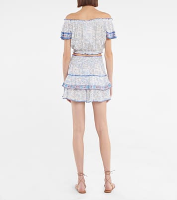 Bedruckte Off-Shoulder-Bluse Camilla | Poupette St Barth