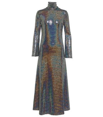 Amaliya iridescent mockneck midi dress | Dodo Bar Or