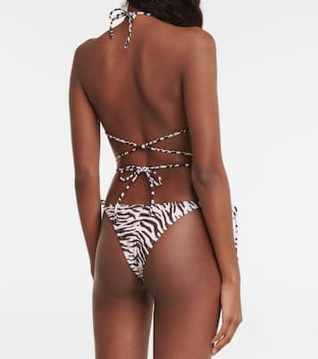 Miami zebra-print bikini bottoms | Reina Olga
