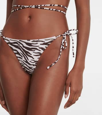 Miami zebra-print bikini bottoms | Reina Olga
