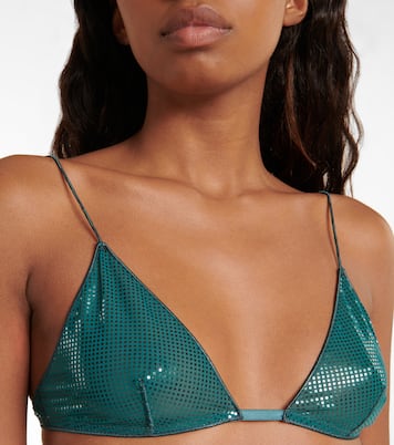 Lamé triangle bra and briefs set | Oséree