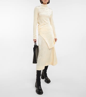 Velvet devoré minidress | Jil Sander