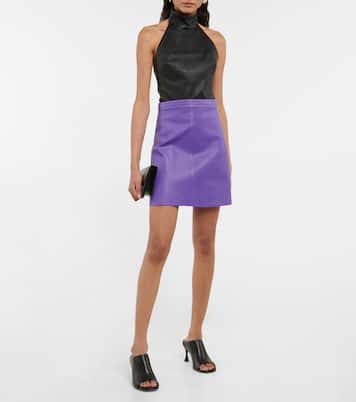 Minigonna Lucie a vita alta in pelle | Stouls